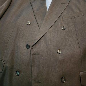 BARELY WORN UOMOLEBOLE DOUBLE BREASTED BLUE BLAZER , SIZE 48